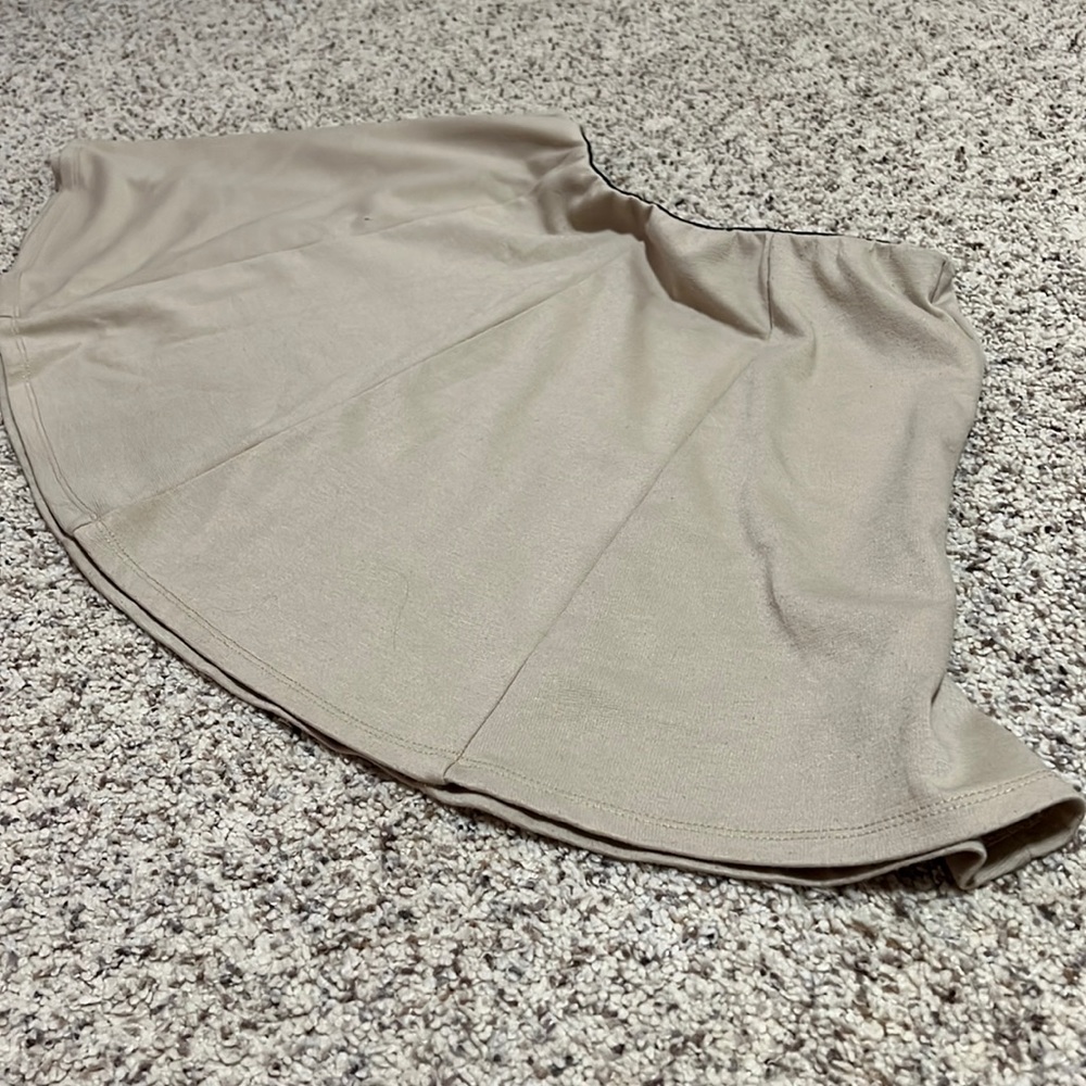 Tan mini skirt
